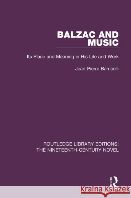 Balzac and Music: Its Place and Meaning in His Life and Work BARRICELLI 9781138670426  - książka