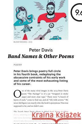 Band Names & Other Poems Peter Davis 9780996586870 Bloof Books - książka