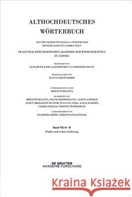 Band VII: O - R. 5. Und 6. Lieferung (Platlus Bis Int-Quedan) Hans Ulrich Schmid 9783110532791 de Gruyter Akademie Forschung - książka