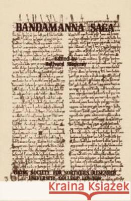 Bandamanna Saga Hallvard Mageroy 9780903521154 Viking Society for Northern Research - książka