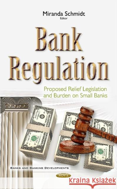 Bank Regulation: Proposed Relief Legislation & Burden on Small Banks Miranda Schmidt 9781634855204 Nova Science Publishers Inc - książka