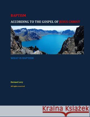 BAPTISM, According to the Gospel of JESUS CHRIST: What is Baptism Levy, Dermot 9781505443073 Createspace - książka