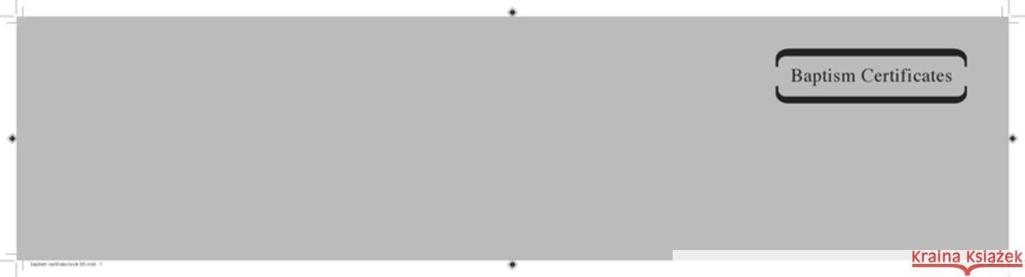 Baptism Certificate Book B5  9780281023929  - książka