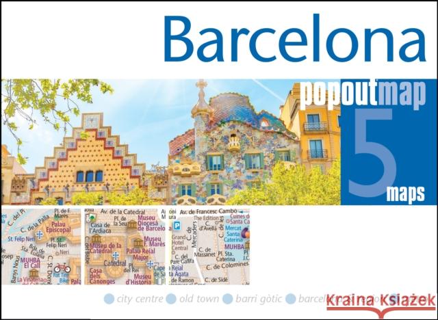 Barcelona PopOut Map: Pocket size, pop up map of Barcelona city centre  9781917131735 Heartwood Publishing - książka