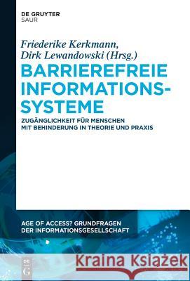 Barrierefreie Informationssysteme Kerkmann, Friederike 9783110337099 Walter de Gruyter - książka