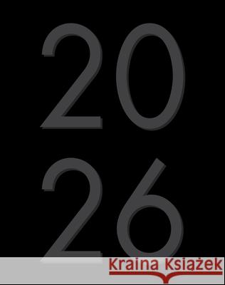 Basic Black 2026 7.5 X 9.5 Booklet Monthly Planner Willow Creek Press 9781549257032 Willow Creek Press Calendars - książka