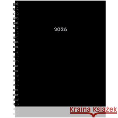 Basic Black 2026 8.5 X 11 Weekly Monthly Softcover Planner Willow Creek Press 9781549257865 Willow Creek Press Calendars - książka