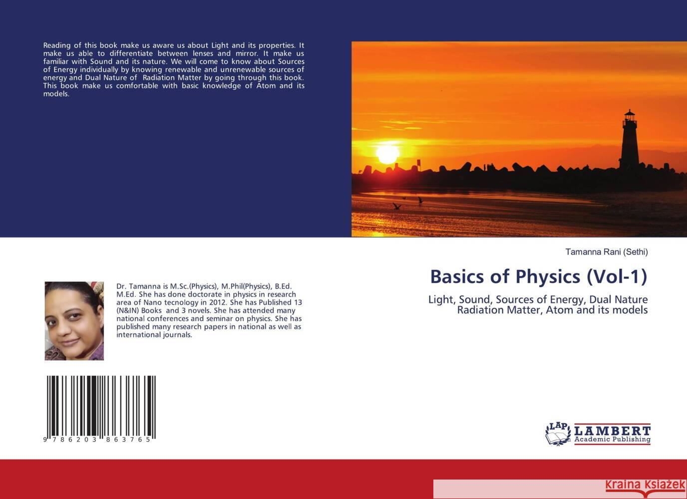 Basics of Physics (Vol-1) Rani (Sethi), Tamanna 9786203863765 LAP Lambert Academic Publishing - książka