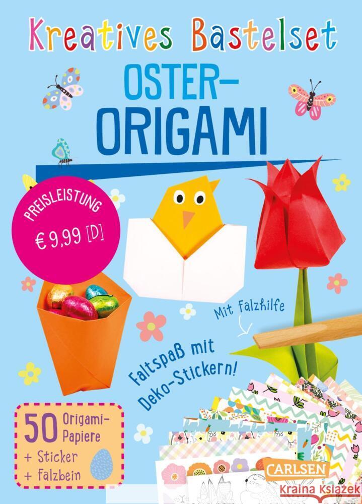 Bastelset für Kinder: Kreatives Bastelset: Oster-Origami  9783551191861 Carlsen - książka
