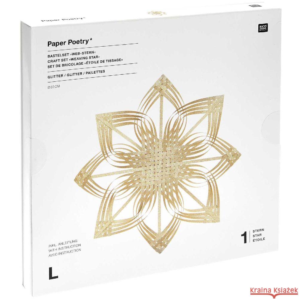 Bastelset Webstern, glitter gold, 60 cm FSC MIX  4051271417055 RICO-Design tap - książka