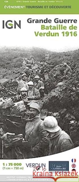 Bataille de Verdun - 1916  9782758535805 Institut Geographique National - książka