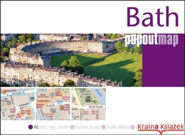 Bath PopOut Map - pocket size, pop up map of Bath city centre  9781917131186 Heartwood Publishing - książka