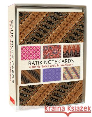 Batik Note Cards: 6 Blank Note Cards & Envelopes (4 X 6 Inch Cards in a Box) Tuttle Studio 9780804850766  - książka