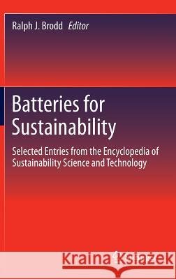 Batteries for Sustainability: Selected Entries from the Encyclopedia of Sustainability Science and Technology Brodd, Ralph J. 9781461457909 Springer - książka