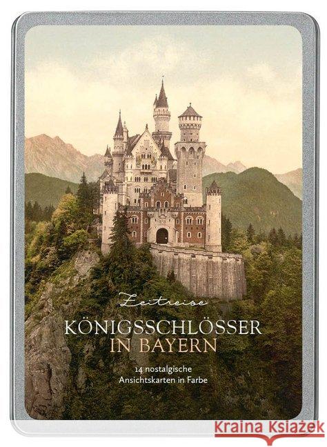 Bayerische Königsschlösser : 14 nostalgische Ansichtskarten in Farbe  4251517502990 Paper Moon - książka