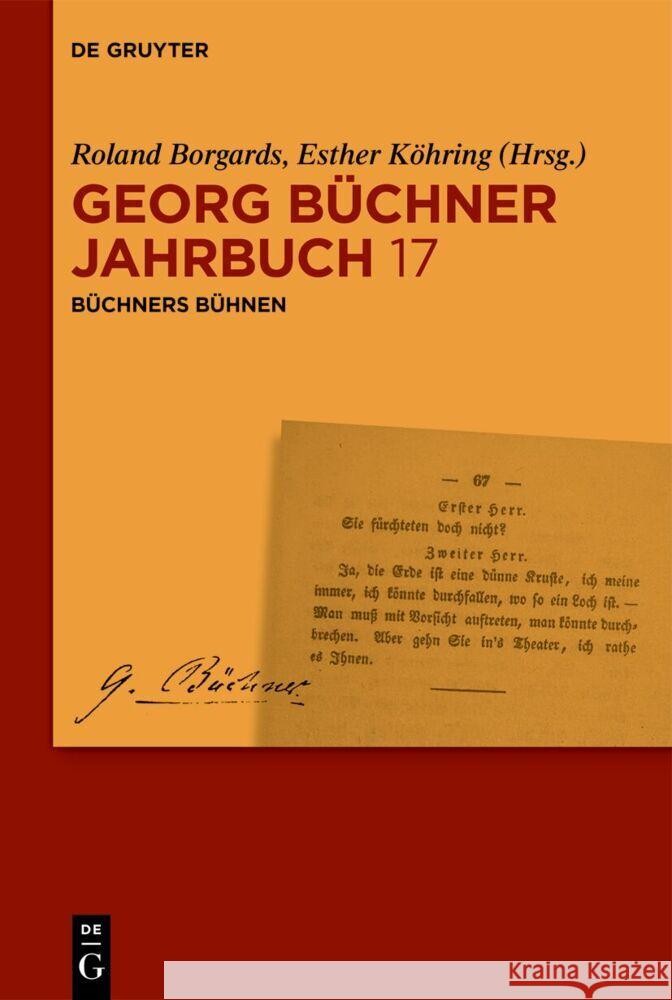 B?chners B?hnen Roland Borgards Esther K?hring 9783111636412 de Gruyter - książka