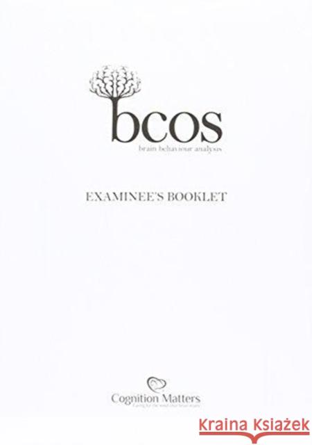 Bcos Cognitive Screen: Examinee's Booklet (Pack of 15) Humphreys, Glyn 9781848721081 Psychology Press - książka