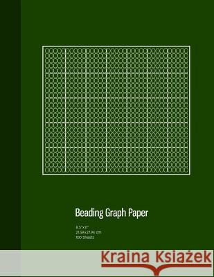 Beading Graph Paper: Peyote Stitch Graph Paper, Seed Beading Grid Paper, Beading on a Loom, 100 Sheets, Green Cover (8.5