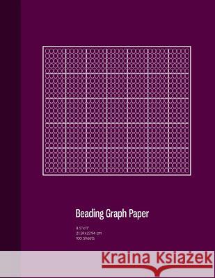 Beading Graph Paper: Peyote Stitch Graph Paper, Seed Beading Grid Paper, Beading on a Loom, 100 Sheets, Purple Cover (8.5