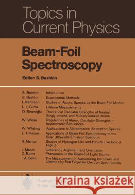 Beam-Foil Spectroscopy S. Bashkin, D. Burns, L.J. Curtis, L.J. Heroux, J. Macek, R. Marrus, I. Martinson, I.A. Sellin, O. Sinanoglu, S. Bashkin 9783642810541 Springer-Verlag Berlin and Heidelberg GmbH &  - książka