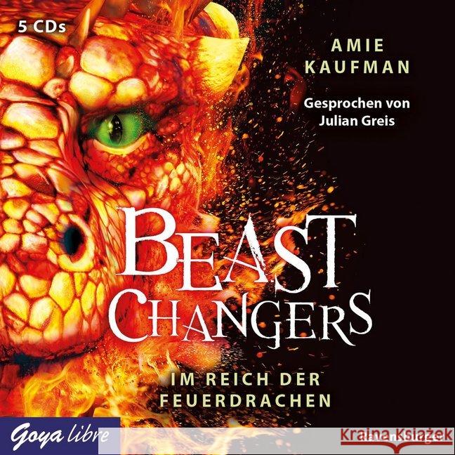 Beast Changers - Im Reich der Feuerdrachen, 5 Audio-CD Kaufman, Amie 9783833741500 Jumbo Neue Medien - książka