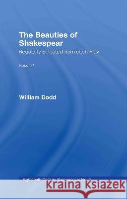 Beauties of Shakespeare Cb: Eighteenth Century Shakespeare Volume 9 - 2 Volumes William Dodd   9780415416320 Taylor & Francis - książka