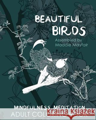 Beautiful Birds Mindfulness Meditation Adult Coloring Book Maddie Mayfair 9781540819161 Createspace Independent Publishing Platform - książka