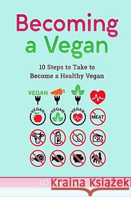 Becoming a Vegan: 10 Steps to Take to Become a Healthy Vegan John Baker 9781718684188 Createspace Independent Publishing Platform - książka