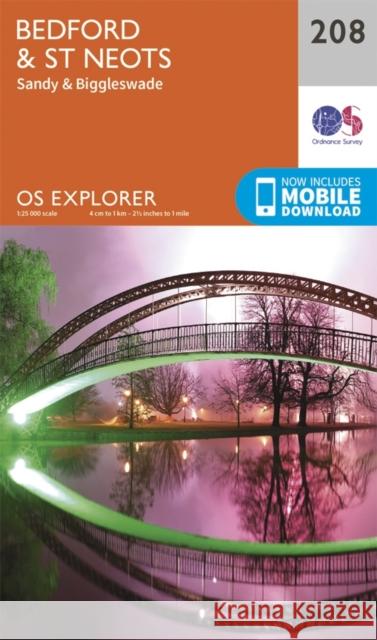 Bedford and St.Neots, Sandy and Biggleswade Ordnance Survey 9780319244012 Ordnance Survey - książka