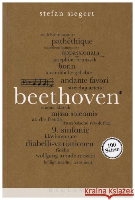 Beethoven. 100 Seiten Siegert, Stefan 9783150205570 Reclam, Ditzingen - książka