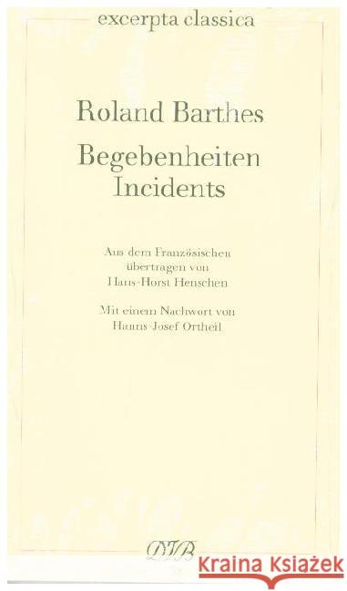 Begebenheiten Barthes, Roland 9783871620119 Dieterich'sche Verlagsbuchhandlung - książka