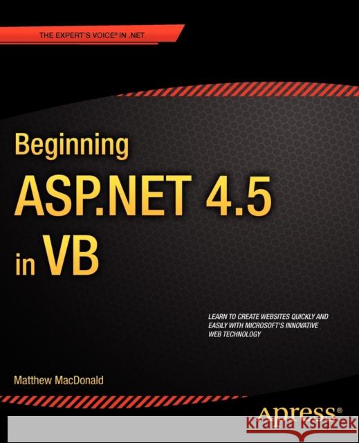 Beginning ASP.NET 4.5 in VB Matthew MacDonald 9781430243298  - książka