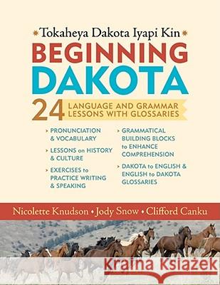 Beginning Dakota/Tokaheya Dakota Iapi Kin: 24 Language and Grammar Lessons with Glossaries Nicolette Knudson Jody Snow Clifford Canku 9780873517805 Minnesota Historical Society Press - książka