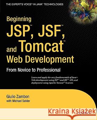 Beginning Jsp, Jsf and Tomcat Web Development: From Novice to Professional Zambon, Giulio 9781590599044 Apress - książka