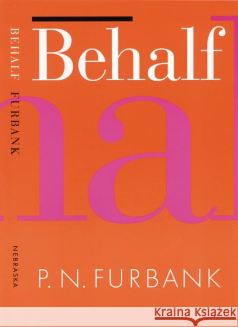 Behalf P. N. Furbank Philip Nicholas Furbank 9780803220096 University of Nebraska Press - książka