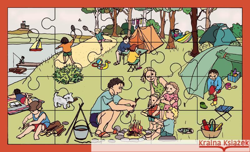 Beim Zelten, Einlege-Puzzle Ritter, Annegret 4260168850831 LittleTiger Verlag - książka