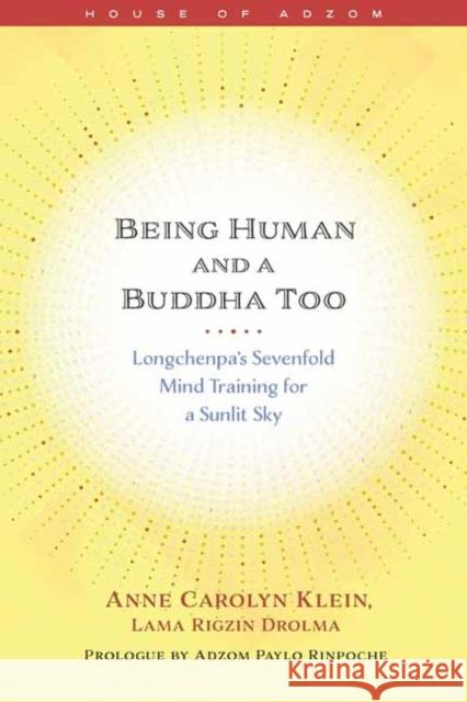 Being Human and a Buddha Too: Longchenpa's Seven Trainings for a Sunlit Sky Anne Klein 9781614297581 Wisdom Publications,U.S. - książka