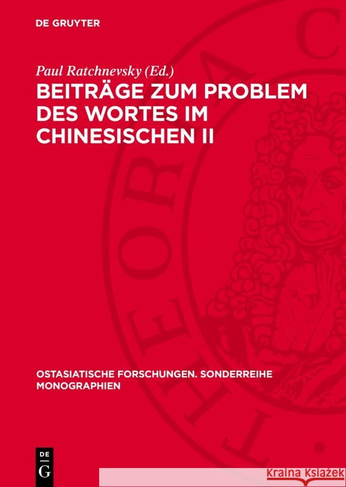 Beiträge zum Problem des Wortes im Chinesischen II Paul Ratchnevsky 9783112754689 De Gruyter (JL) - książka