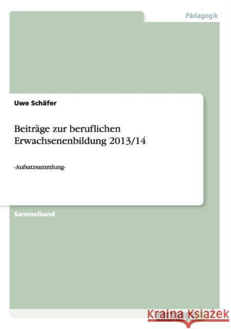 Beiträge zur beruflichen Erwachsenenbildung 2013/14: -Aufsatzsammlung- Schäfer, Uwe 9783656617723 Grin Verlag Gmbh - książka