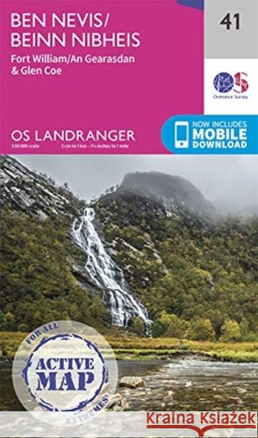 Ben Nevis: Fort William & Glen Coe  9780319475836 Ordnance Survey - książka