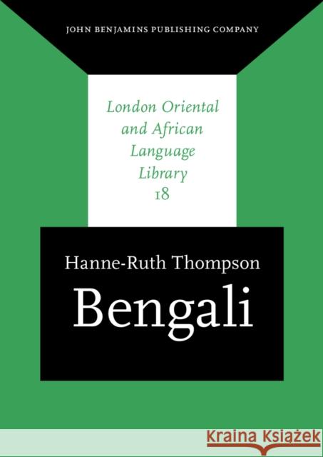 Bengali Hanne-Ruth Thompson   9789027238245 John Benjamins Publishing Co - książka