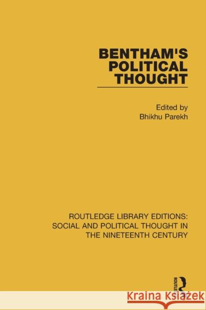 Bentham's Political Thought  9781138680302 Taylor and Francis - książka
