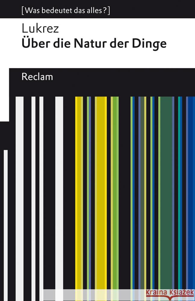 Über die Natur der Dinge Lukrez 9783150140796 Reclam, Ditzingen - książka