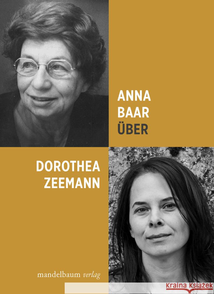 Über Dorothea Zeemann Baar, Anna 9783991360148 Mandelbaum - książka