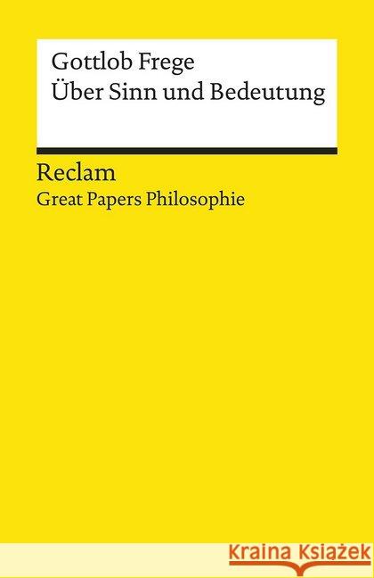 Über Sinn und Bedeutung Frege, Gottlob 9783150195826 Reclam, Ditzingen - książka