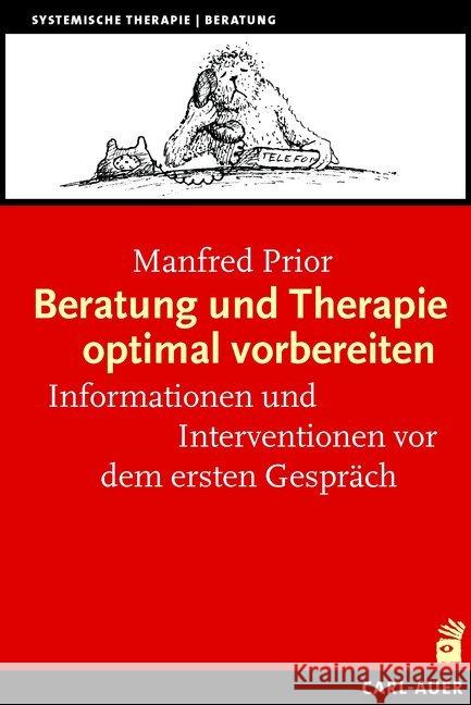 Beratung und Therapie optimal vorbereiten : Informationen und Interventionen vor dem ersten Gespräch Prior, Manfred 9783849701260 Carl-Auer - książka