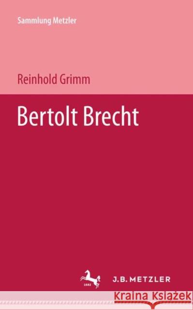 Bertolt Brecht Reinhold Grimm 9783476988485 J.B. Metzler - książka