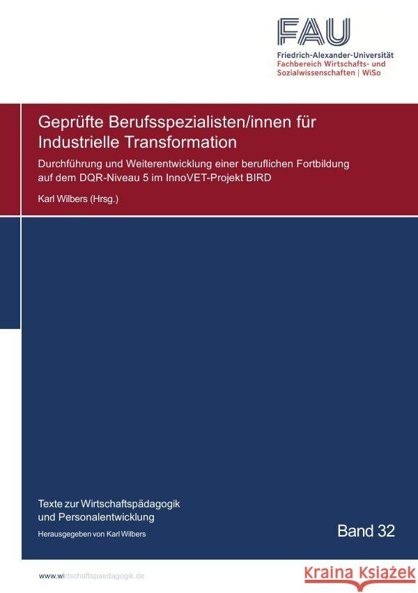 Berufsspezialisten/innen für Industrielle Transformation Wilbers, Karl 9783757547790 epubli - książka