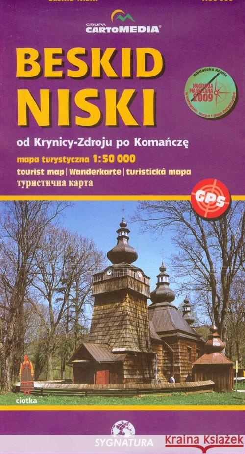 Beskid Niski mapa turystyczna 1:50 000  9788374990219 Cartomedia - książka