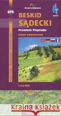 Beskid Sądecki Przełom Popradu mapa turystyczna  9788374990165 CartoMedia - książka